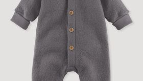 hessnatur Baby Wollwalk-Overall mit Jerseyfutter aus Bio-Merinowolle - lila - Größe 74/80