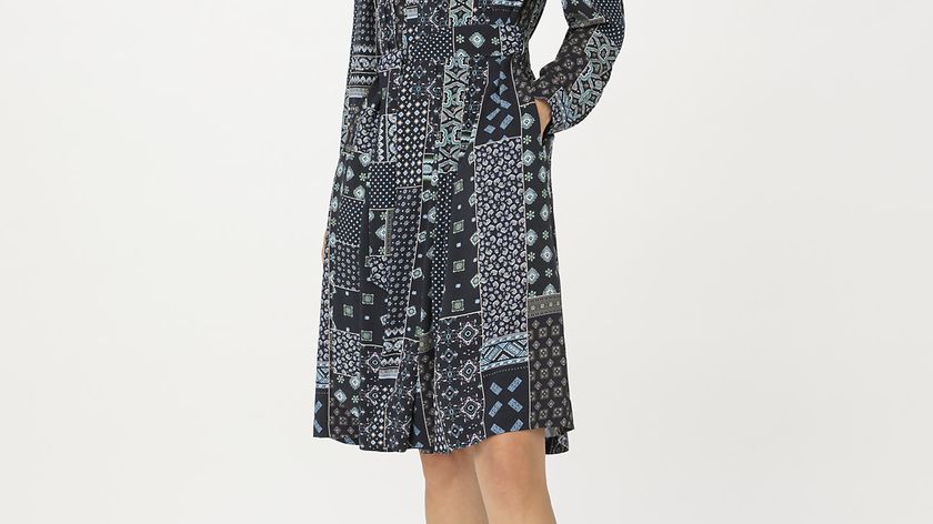 hessnatur Damen WUNDERKIND X HESSNATUR Paisley-Kleid aus LENZING™ ECOVERO™​ - blau - Größe 36