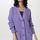 hessnatur Damen Cardigan Oversize aus Bio-Baumwolle - lila - Größe L