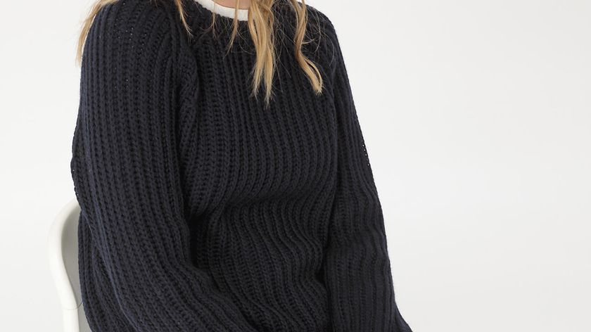 hessnatur Damen Pullover Relaxed aus Bio-Baumwolle und Bio-Merinowolle - blau - Größe L