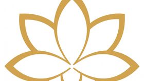 Aufkleber Set 4x3cm/1x7,5cm gold-transparent "Lotus"