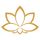 Aufkleber Set 4x3cm/1x7,5cm gold-transparent "Lotus"