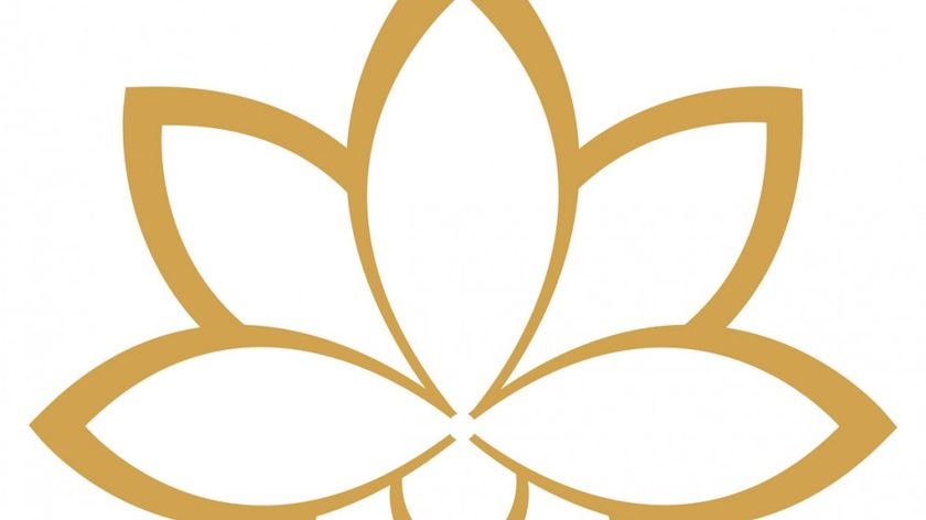 Aufkleber Set 4x3cm/1x7,5cm gold-transparent "Lotus"