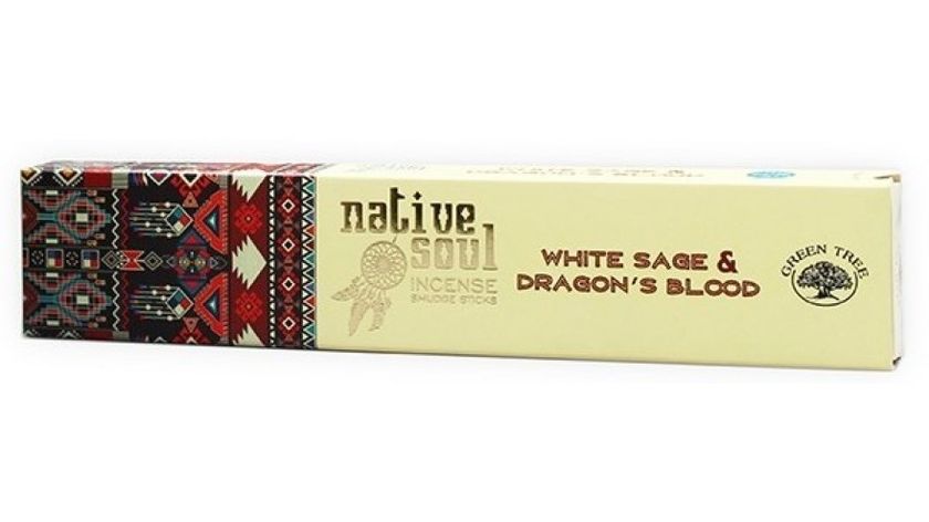 Green Tree Native Soul Incense "White Sage & Dragons Blood" 15gr.