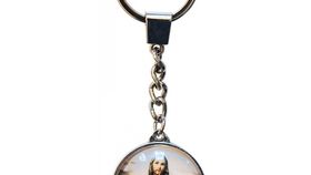 Schlüsselanhänger "Jesus" Glas bunt 3cm