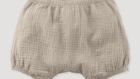 hessnatur Baby Musselin-Shorts aus Bio-Baumwolle - beige - Größe 74/80