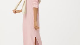 hessnatur Damen Rippnachthemd aus Bio-Baumwolle - rosa - Größe 42