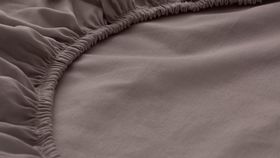 hessnatur Jersey-Spannbetttuch aus Bio-Baumwolle - braun - Größe 90-100x200 cm
