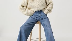 hessnatur Damen WUNDERKIND X HESSNATUR Jeans High Rise Flared aus Bio-Denim - blau - Größe 33/32