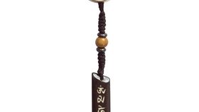 Schlüsselanhänger "Om Mani Padme Hum" (5cm) Stein, 13cm