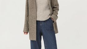 hessnatur Damen Rhönmantel aus regionaler Schurwolle - beige - Größe 46