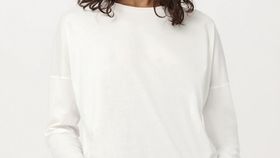 hessnatur Damen Langarm-Shirt aus Bio-Baumwolle - weiß - Größe 44