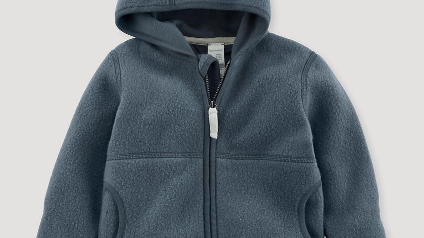 hessnatur Baby Fleece Jacke aus Bio-Baumwolle - blau - Größe 98/104