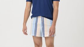 hessnatur Herren Boxershorts aus Bio-Baumwolle - blau - Größe 5