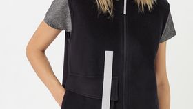 hessnatur Damen-Outdoor Softfleece Weste - schwarz - Größe 40