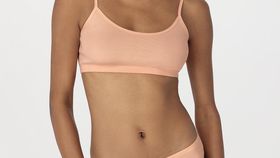hessnatur Damen Slip Regular Cut im 2er-Pack PURE NATURE aus Bio-Baumwolle - orange - Größe 38