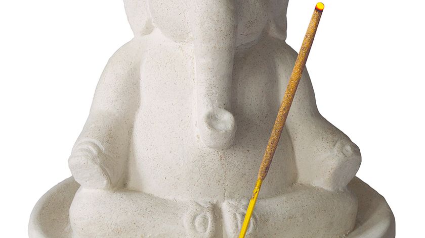 Räucherstäbchenhalter "Elefant meditierend" Resin 10cm