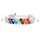 Armband "Chakra" Howlith- und Chakra Edelsteine, Zwei Stränge aufwendig geknüpft, 5-8cm