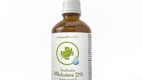 21 % L(+)- Milchsäure (rechtsdrehend) 100 ml Braunglas
