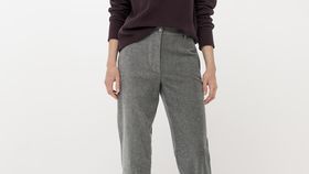 hessnatur Damen Hose Slim aus Bio-Baumwolle - grau - Größe 38