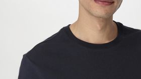 hessnatur Herren T-Shirt Regular aus Bio-Baumwolle - blau - Größe 54