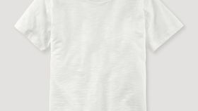 hessnatur Kinder Shirt Regular aus Bio-Baumwolle - weiß - Größe 122/128