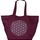 Umhängetasche "Blume des Lebens" Baumwolle/Polyester maroon 48x33cm