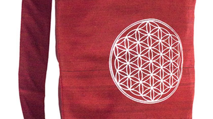 Yogatasche "Blume des Lebens" Baumwolle maroon 20x80cm