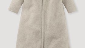 hessnatur Baby Fleece Schlafsack aus Bio-Baumwolle - beige - Größe 070cm