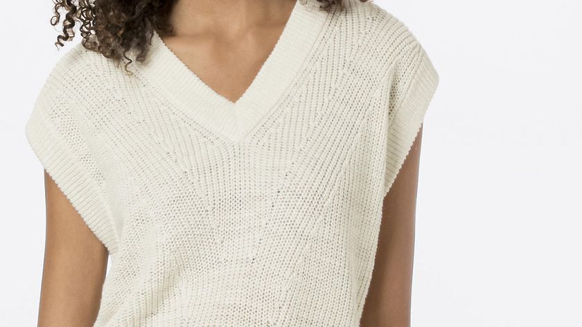 hessnatur Damen Ärmelloser Pullover aus Leinen mit Bio-Baumwolle - weiß - Größe M