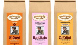 Mehlfreibrot Hanf & Lein / Curcuma / Ur-Dinkel Vollkorn Bio Brotbackmischung 3er Set