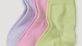 hessnatur Baby Socken im 3er- Pack aus Bio-Baumwolle - lila - Größe 19-22