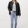 hessnatur Damen Steppjacke Nature Shell Relaxed aus Bio-Baumwolle mit Woll-Wattierung - schwarz - Größe M