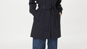 hessnatur Damen Sommerparka Nature SHELL Regular aus Bio-Baumwolle - blau - Größe 44