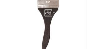 Ergonomischer Holz-Färbepinsel für Pflanzenhaarfarbe 60mm Holz/Edelstahl, schwarze Wildschweinborste