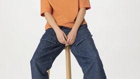hessnatur Damen Heavy Shirt Oversize aus Bio-Baumwolle - orange - Größe 44
