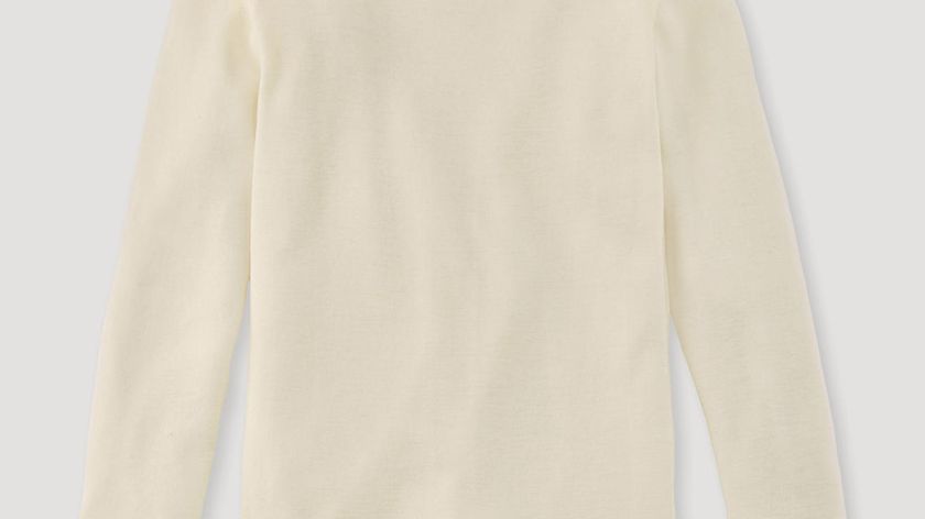 hessnatur Kinder  Langarmshirt aus Bio-Baumwolle mit Bio-Schurwolle und Seide - natur - Größe 134/140
