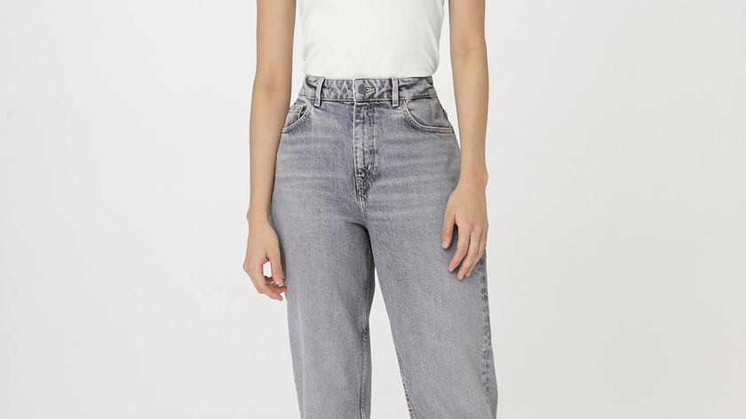 hessnatur Damen Jeans NELE High Rise Barrel Leg aus Bio-Denim - grau - Größe 25/30