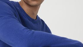 hessnatur Herren Slub Pullover Regular aus Bio-Baumwolle - blau - Größe 52