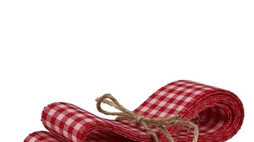 Stoffband rot/weiss für Elfenrauch Gläser