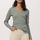 hessnatur Damen V-Shirt aus Bio-Baumwolle - grün - Größe 44