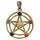 Anhänger "Pentagramm" 7 Chakrensteine Messing