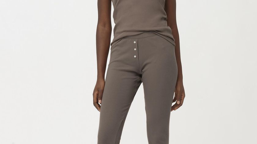 hessnatur lange Damen  Ripp-Schlafhose aus Bio-Baumwolle - lila - Größe 42