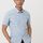 hessnatur Herren Kurzarm-Hemd Regular Fit aus Bio-Baumwolle mit Hanf und Yak - blau - Größe XL (45/46)