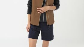 hessnatur Damen-Outdoor Weste Softshell Grid aus Bio-Baumwolle - braun - Größe 38