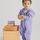 hessnatur Baby Softfleece Overall Regular aus Bio-Baumwolle - lila - Größe 50/56