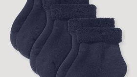 hessnatur Baby Plüsch Socken im 3er-Pack - blau - Größe 15-16
