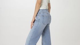 hessnatur Damen Jeans ALVA High Rise Wide Leg aus Bio-Denim - blau - Größe 32/32