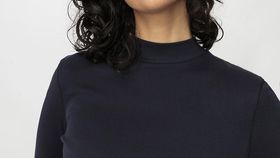 hessnatur Damen Softrib Langarmshirt Slim aus Bio-Baumwolle und TENCEL™ Modal - blau - Größe 38
