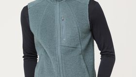 hessnatur Wollfleece-Weste aus Bio-Merinowolle - grün - Größe 56